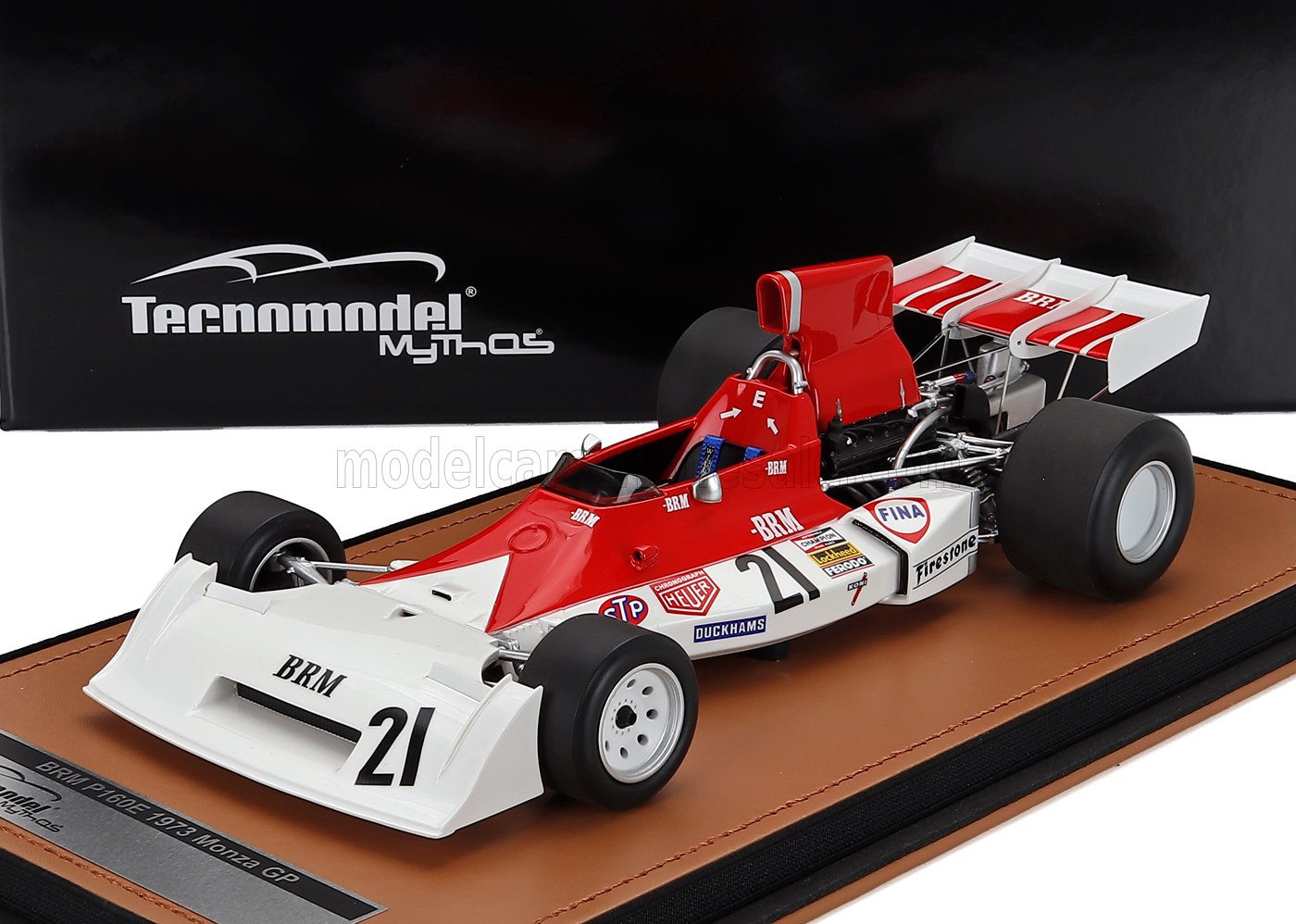 1:18 BRM F1 P160e N 21 Monza Italy Gp (1973) Niki Lauda, White Red - TM18-296B