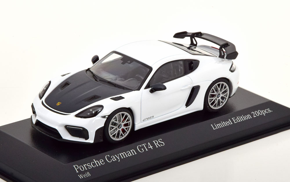 1:43 PORSCHE Cayman GT4 RS (982) rims silver (2021), white carbon - 413069708