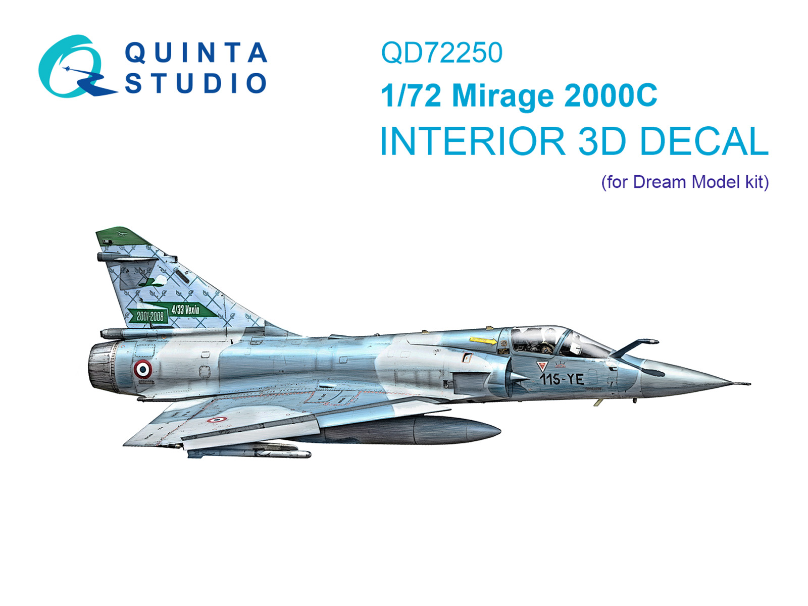 1:72 3D Декаль интерьера кабины Mirage 2000C (Dream Model) - QD72250