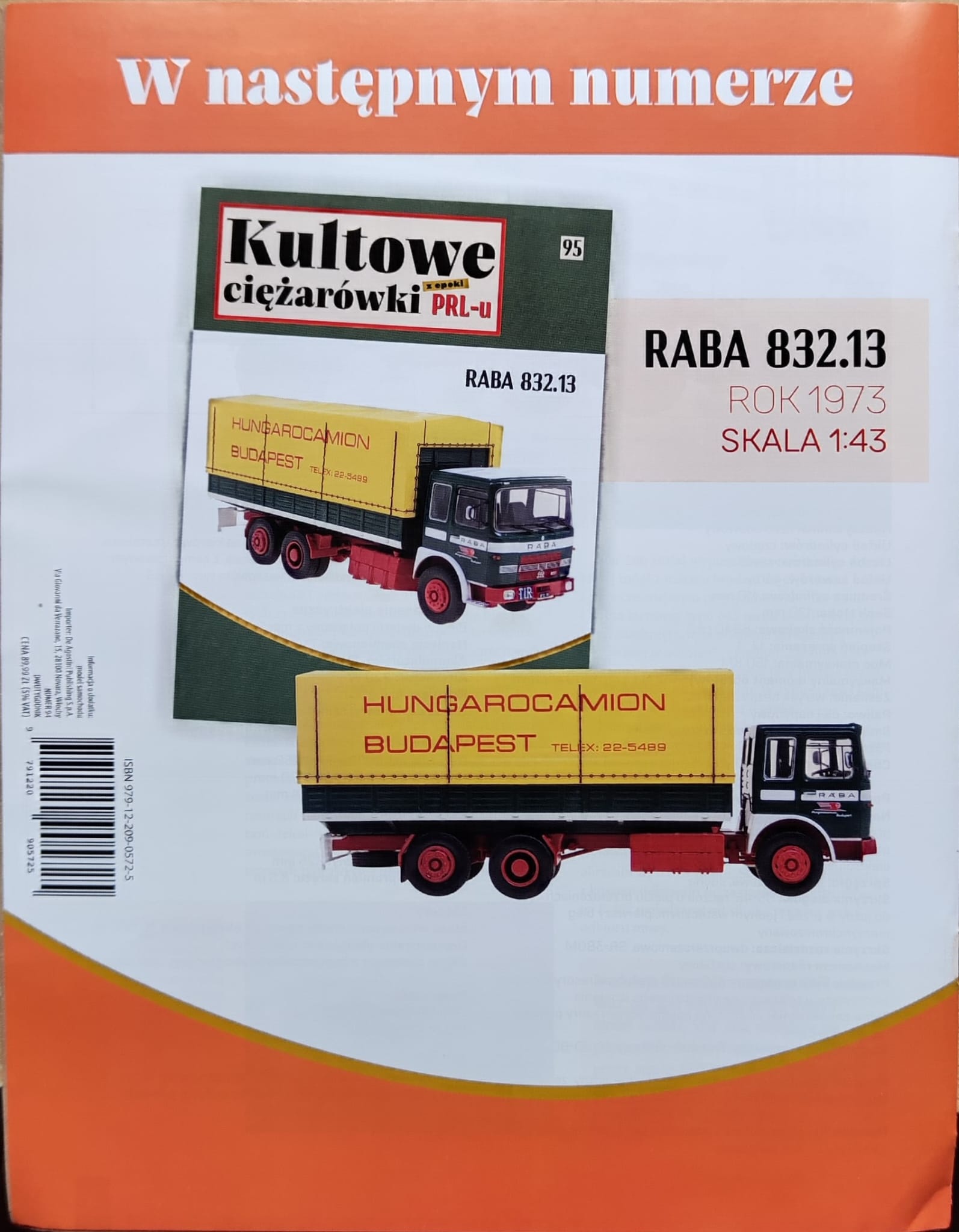 1:43 RABA 832.13, Kultowe Ciezarowki PRL-u 95 - kulC095