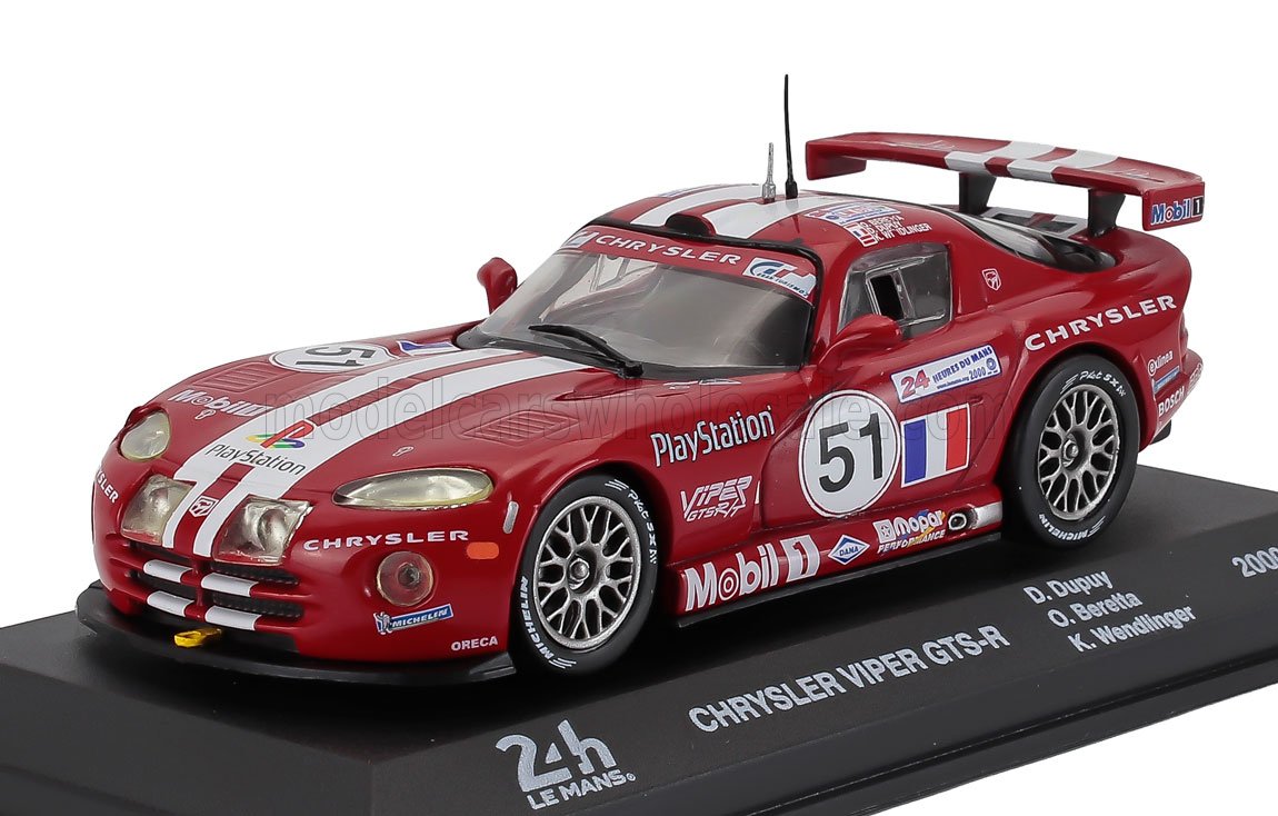 1:43 CHRYSLER Viper Gts-r 8.0l V10 Team Oreca №51 24h Le Mans 2000 Olivier Beretta - Karl Wendlinger - Dominique Dupuy, Red White - MW1ALA0073
