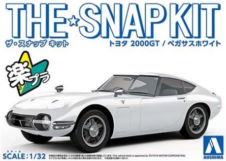1:32 Сборная модель TOYOTA 2000GT (PEGASUS WHITE) - 05627