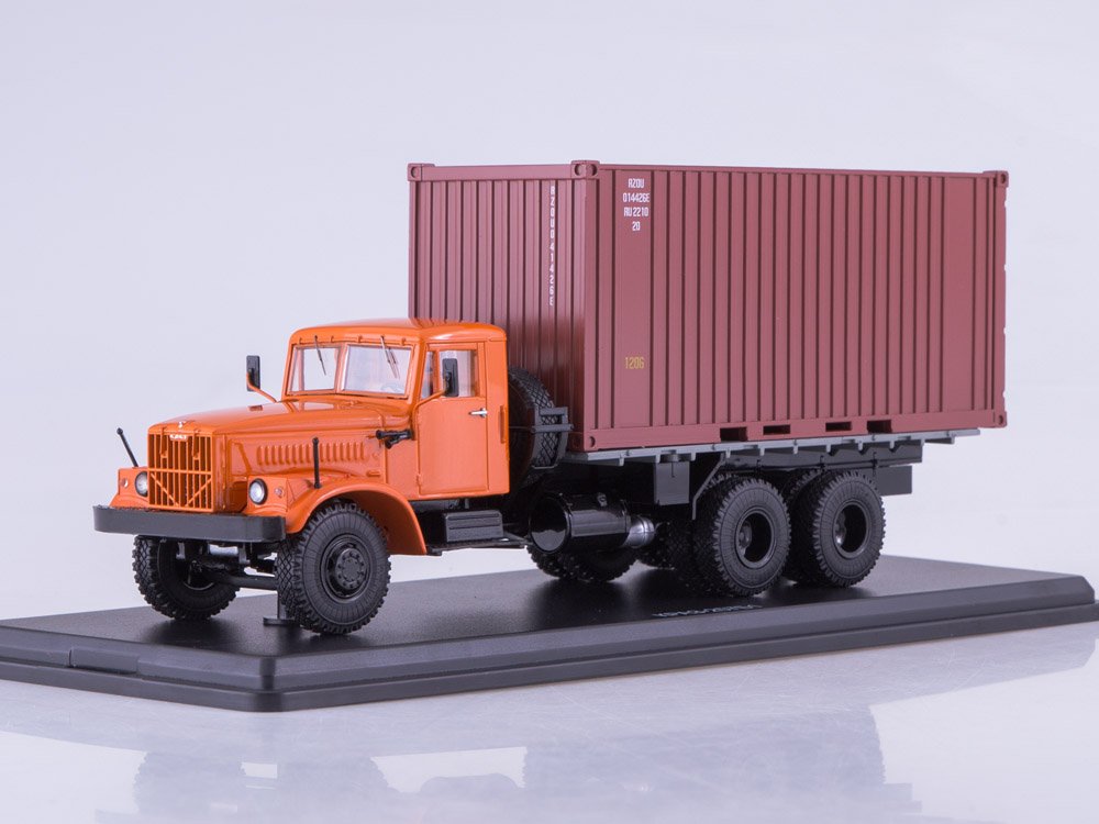 1:43 КРАЗ-257Б1 контейнер, оранжевый - SSM1148