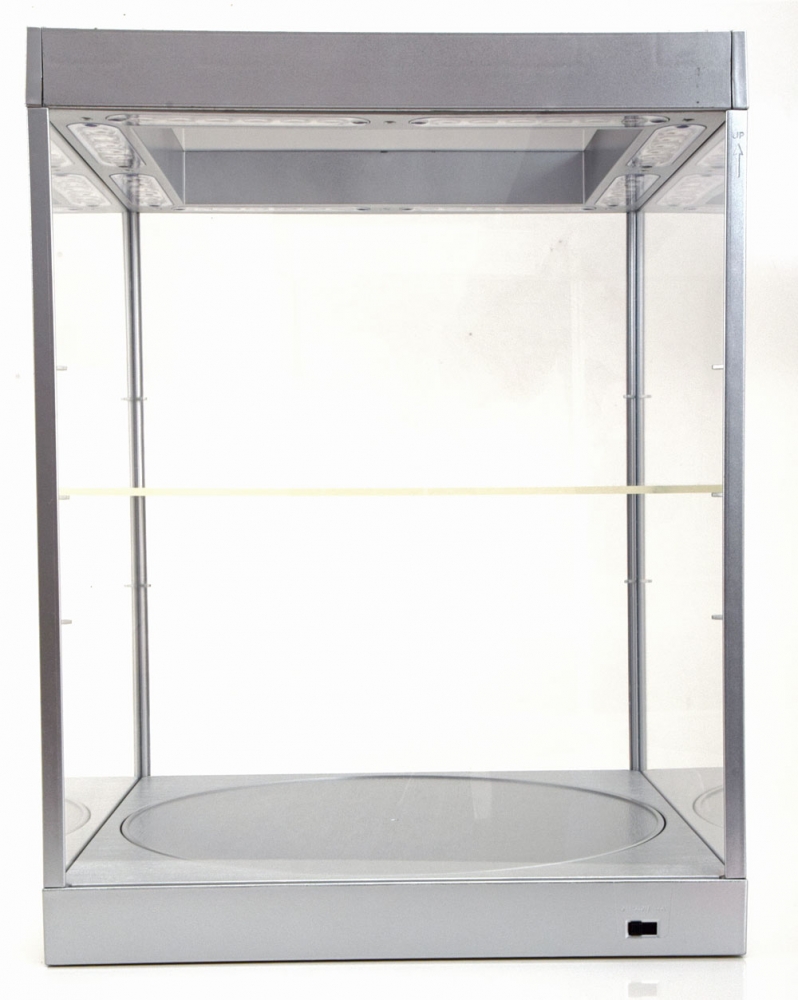 1:18 VITRINE mit LED Beleuchtung, silber - T9-69929S