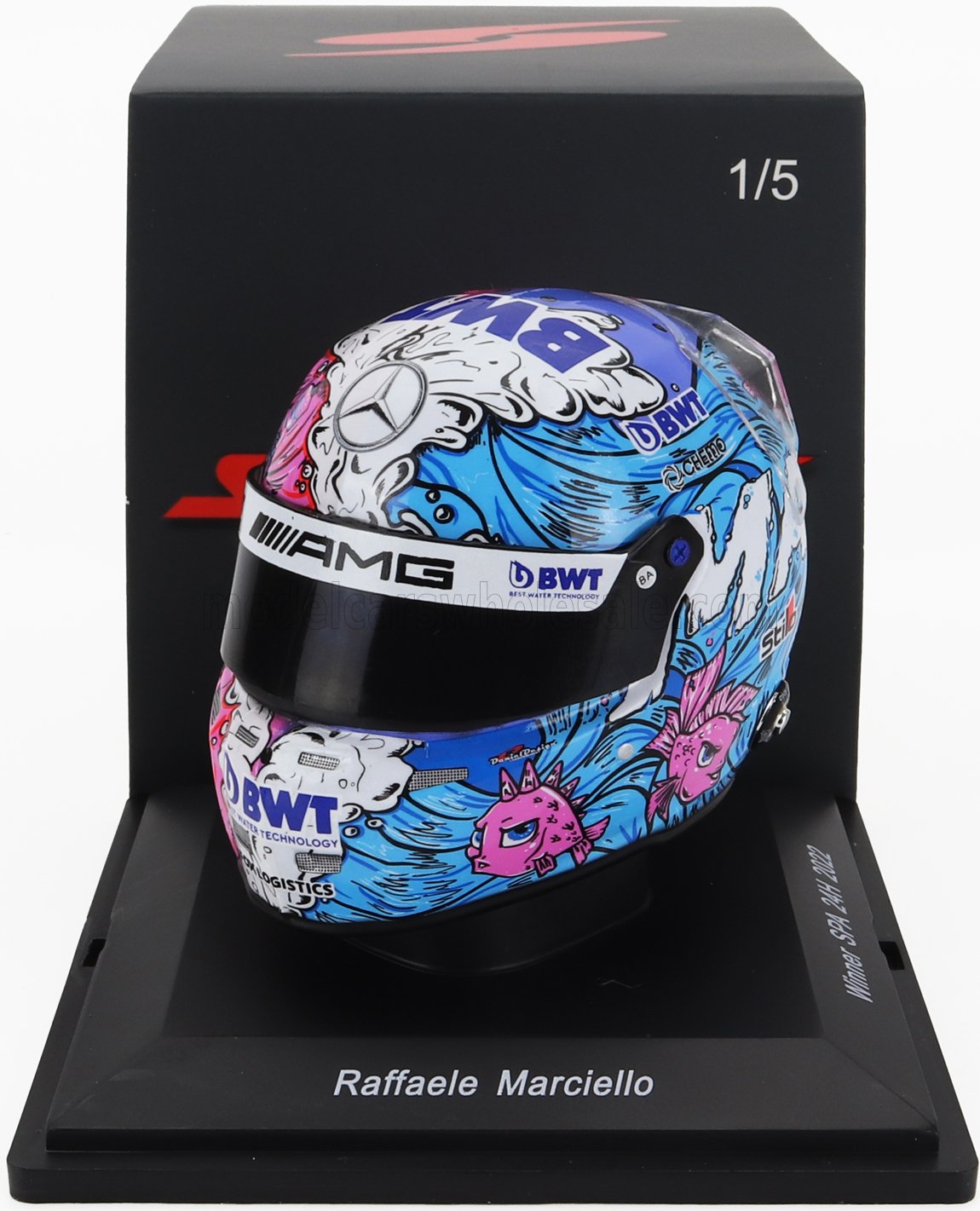 1:5 BELL HELMET Casco Helmet Mercedes Benz Gt3 Amg Team Akkodis Asp N 88 Winner 24h Spa 2022 Raffaele Marciello, Various - 5HSP085