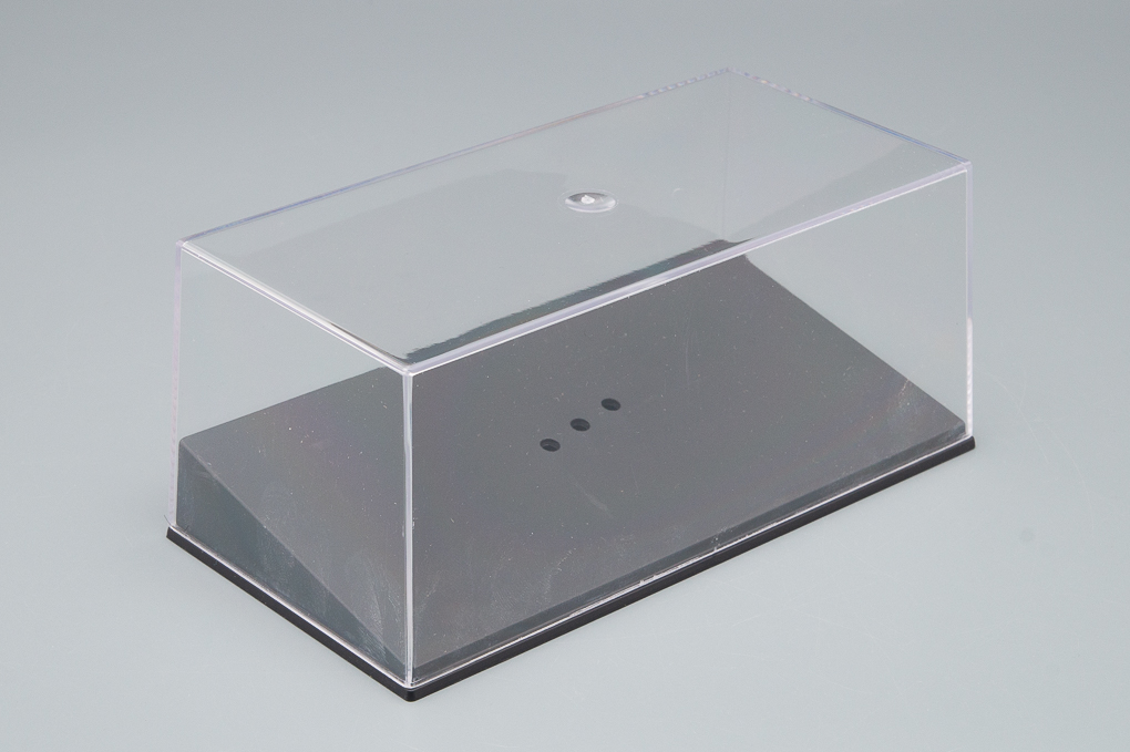 1:43 Plastic Display Box For Edicola- Lungh.length Cm 15 X Largh.width Cm 7.8 X Alt.height Cm 6.4 (altezza Interna Interior Height Cm 4 Back 5.5 Front) - EXPO43-INCLINED