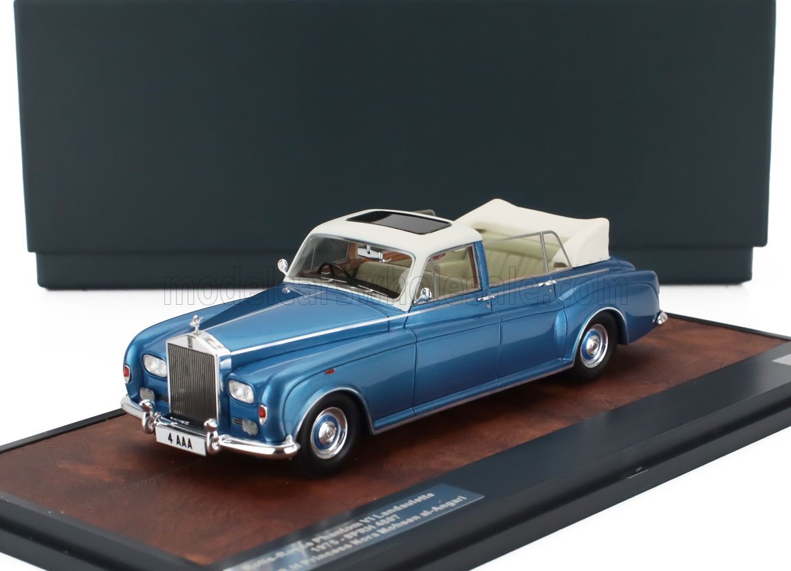 1:43 ROLLS-ROYCE Phantom Vi Landaulette Semiconvertible Open (1973), Light Blue White - MX41705-162