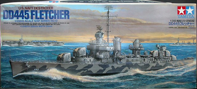 1:350 Сборная модель Американский эсминец DD445 Fletcher - 78012-X1