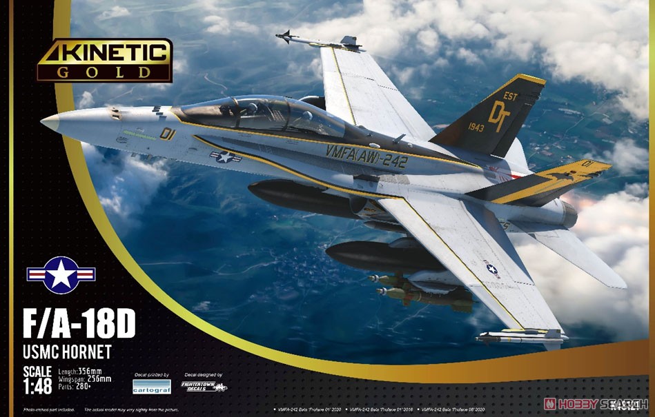1:48 Сборная модель F/A-18D USMC HORNET VMFA-242 BATS FINALE - K48121