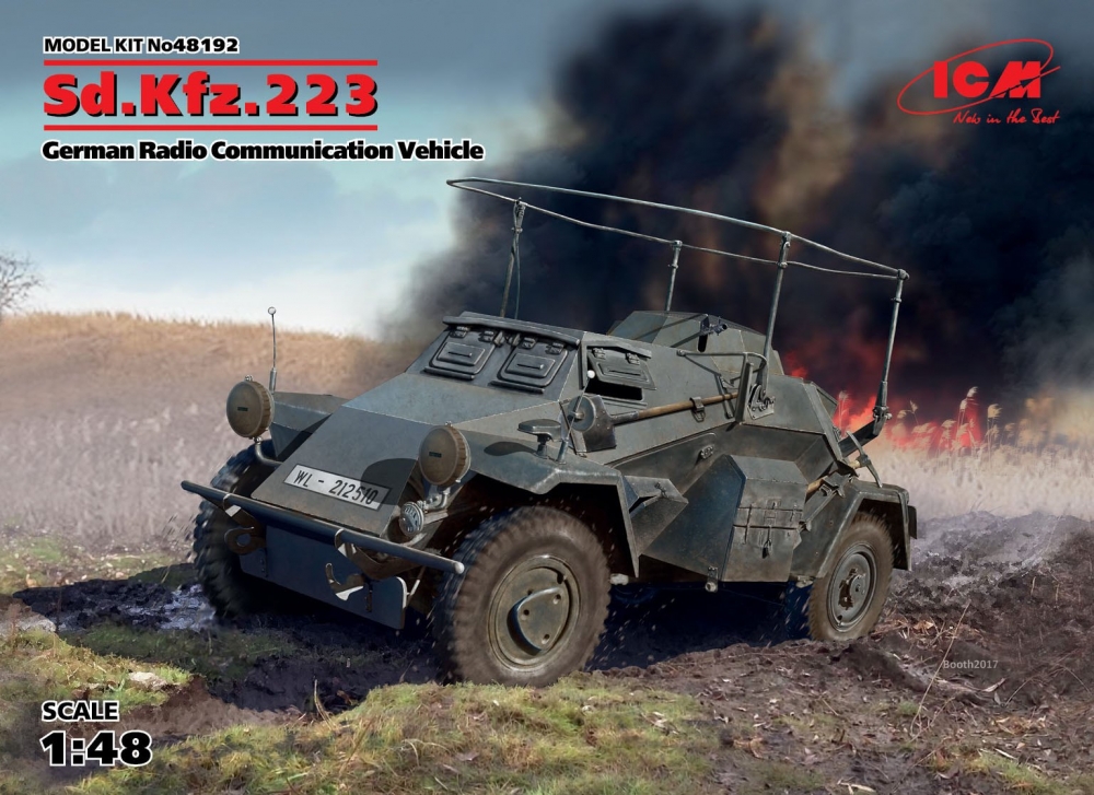 1:48 Сборная модель Sd.Kfz.223, Германский бронеавтомобиль радиосвязи ІІ МВ - 48192