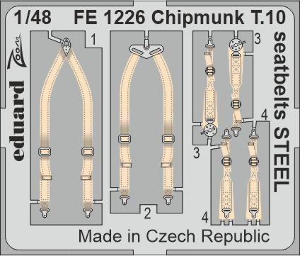 1:48 Фототравление для Chipmunk T.10 стальные ремни - FE1226