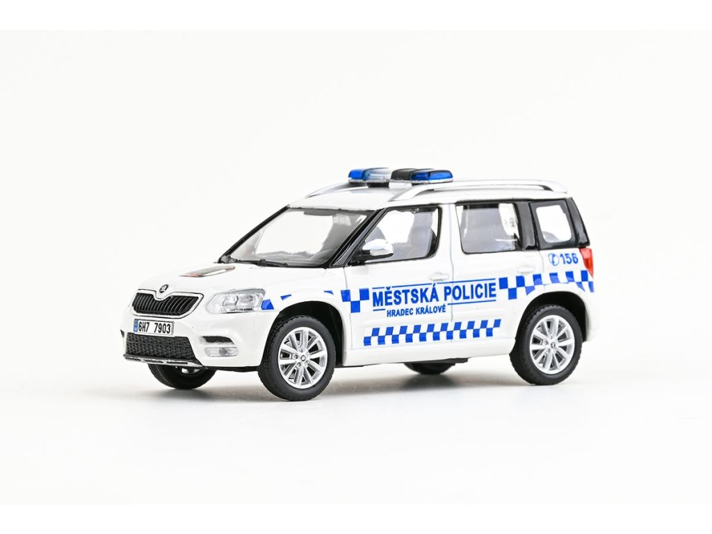 1:43 SKODA Yeti FL Městská Policie Hradec Králové 2013, white - 031XB08