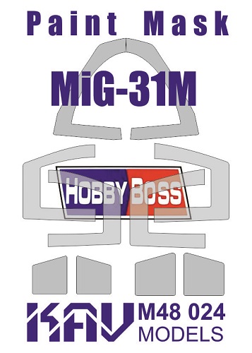 1:48 Маска окрасочная Советский истребитель-перехватчик МиГ-31М (Bobby Boss) - M48 024