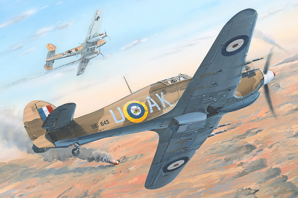 1:48 Сборная модель Истребитель многоцелевой Hawker Hurricane Mk.IIc/Trop - 81779