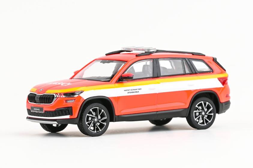 1:43 SKODA Kodiaq FL (2021) Пожарно-спасательная служба Устицкого района - 041XL05