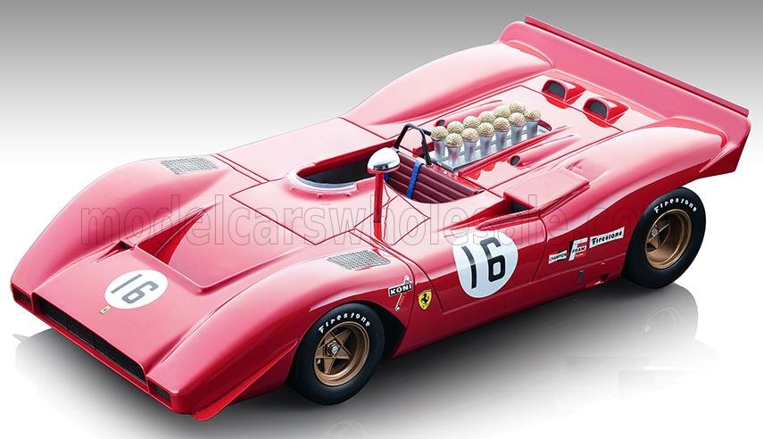 1:18 FERRARI 612 Can-am №16 3rd Watkins (1969), Chris Amon, Red - TM18-256B