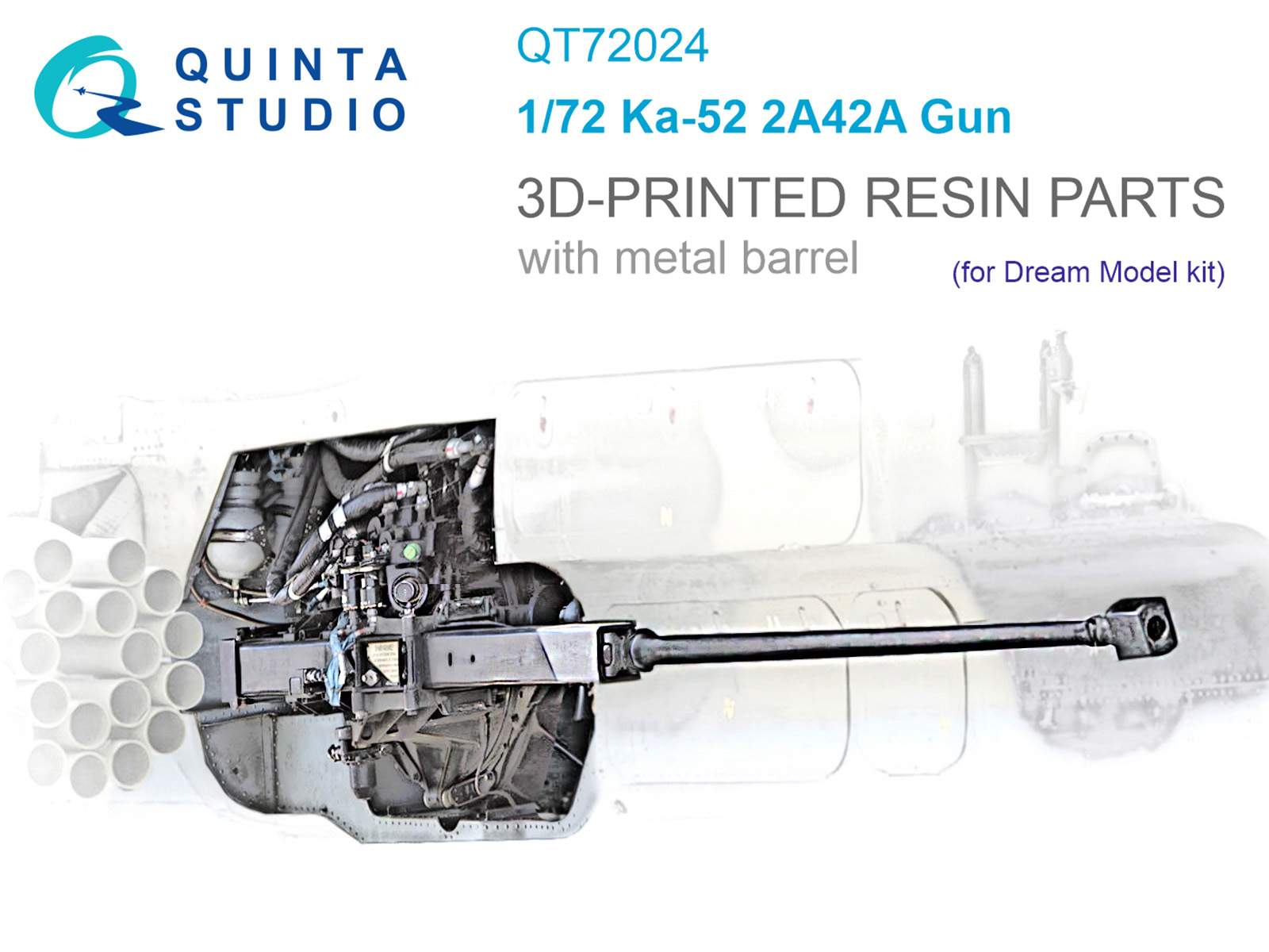 1:72 Пушка 2А42 для Ка-52 с металлическим стволом (Dream Model) - QT72024