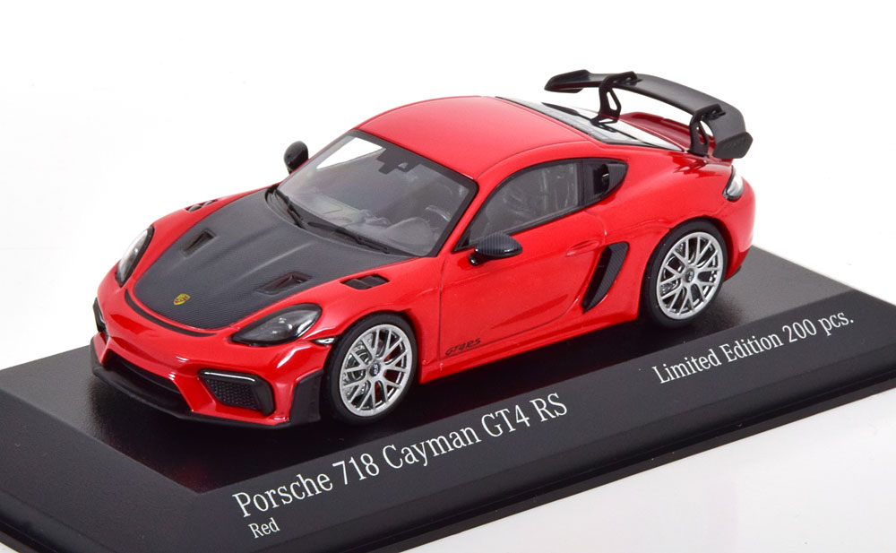 1:43 PORSCHE Cayman GT4 RS (982) rims silver (2021), red carbon - 413069714