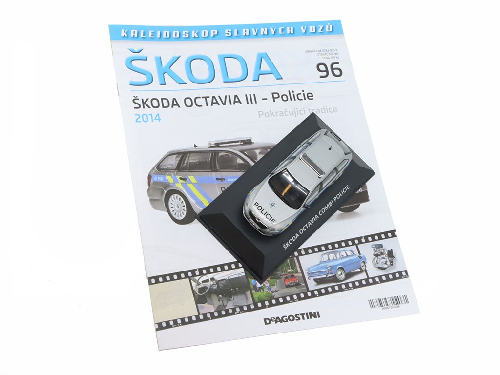 1:43 Škoda Octavia III Combi Policie - Kaleidoskop slavných vozů časopis s modelem #96 - SKOP96