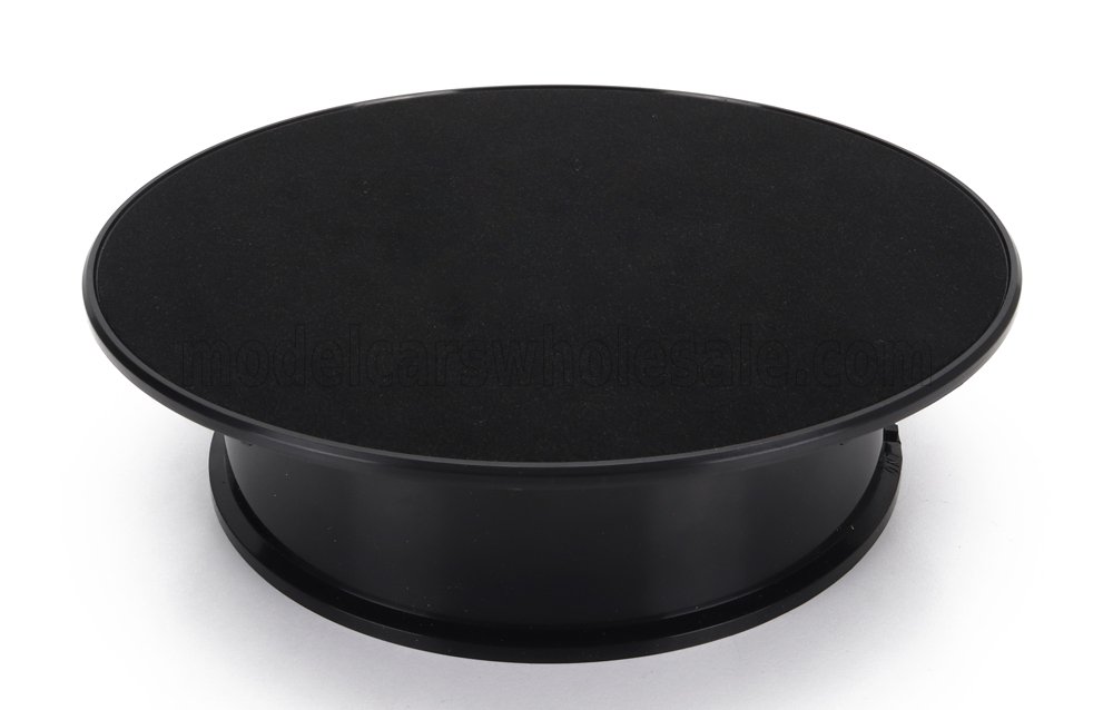 1:43 Rotary Base Stand Small Largh.cm 20 - With Black Surface - Funzionante A Batteria, Black - 98017