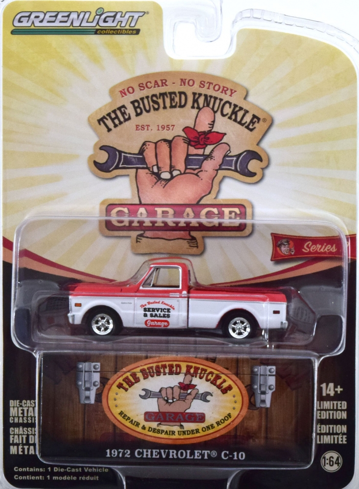 1:64 CHEVROLET C-10 The Busted Knuckle Garage (1972), orange white - 39120F