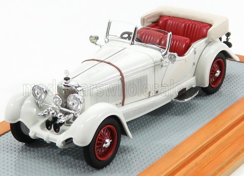 1:43 MERCEDES-BENZ S-type 26/180 Sn35920 Sports Tourer Buhne Glaser Cabriolet Open Original Car (1928), White - IL43124