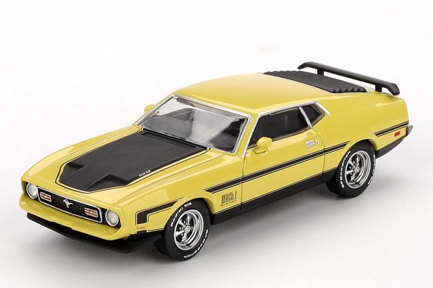1:64 FORD Mustang Mach 1 Grabber (1971), yellow - MGT1139-BL