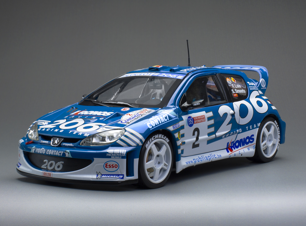 1:18 PEUGEOT 206 WRC №2 Winner Rallye Condroz-Huy F.Loix/S.Smeets (2003) - 03864