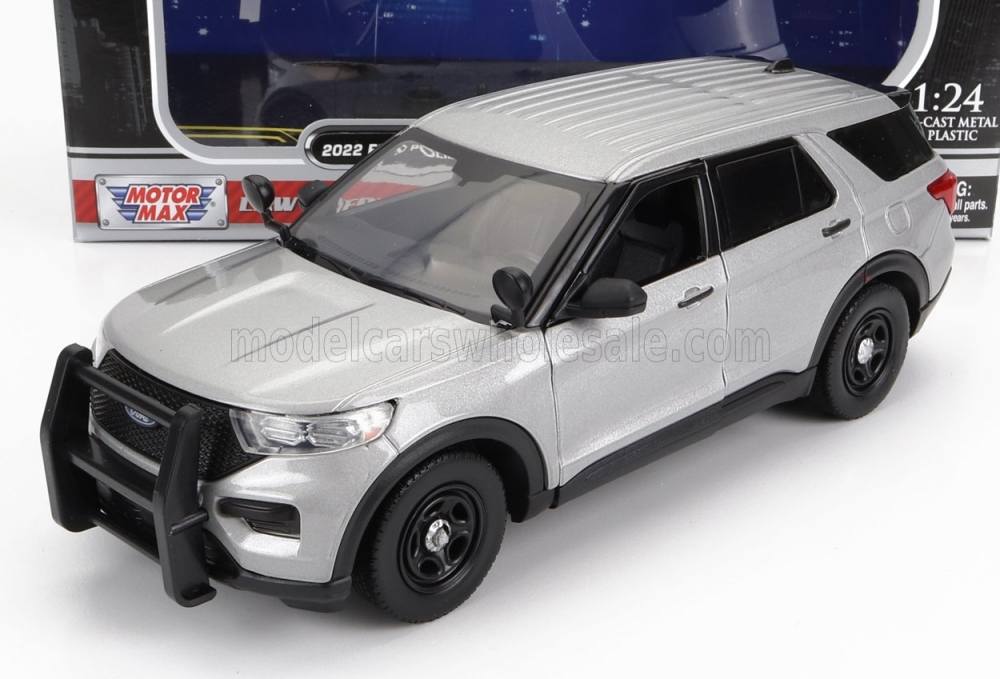 1:24 FORD Utility Police Interceptor With Push Bumper (2022), silver - 76990S