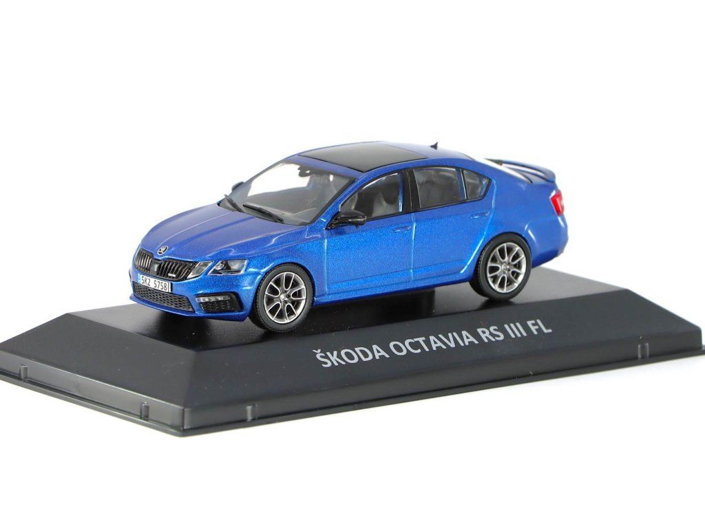 1:43 SKODA Octavia RS III FL (2018), blue - DEKALEJDOSKOP137