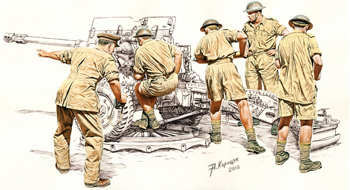 1:35 Сборная модель Pheasant' 17/25 pdr Anti-tank Gun Crew Set (Tunisia, Sicily&Italy) - CB35135