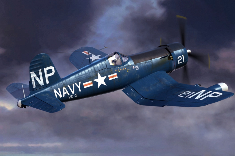 1:48 Сборная модель Самолет F4U-5N Corsair early version - 80390