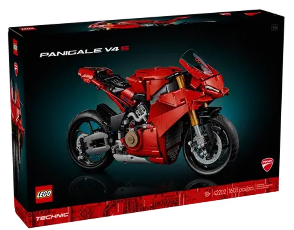 Сборная модель DUCATI Lego Technic - Panigale V4 S (2020) 1603 Pcs, Red - 42202