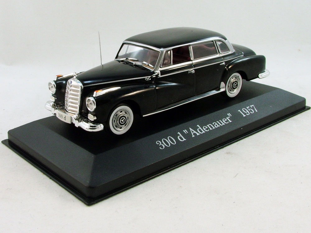 1:43 MERCEDES-BENZ 300 d Adenauer (1957), Mercedes-Benz Offizielle Modell-Sammlung 6, черный - MB006