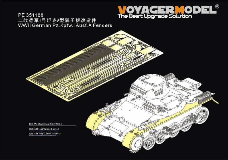 1:35 Фототравление WWII German Pz.Kpfw.I Ausf.A Fenders (TAKOM 2145) - PE351188