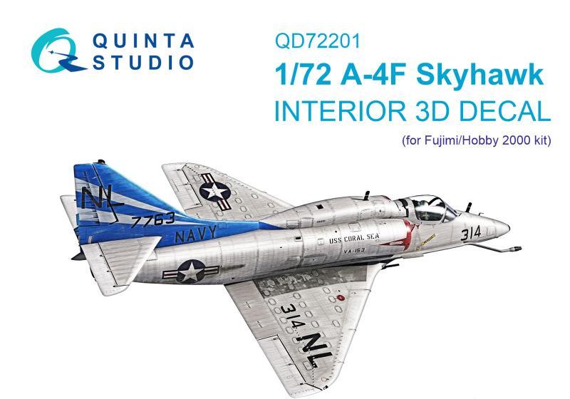 1:72 3D Декаль интерьера кабины A-4F Skyhawk (Fujimi/Hobby 2000) - QD72201