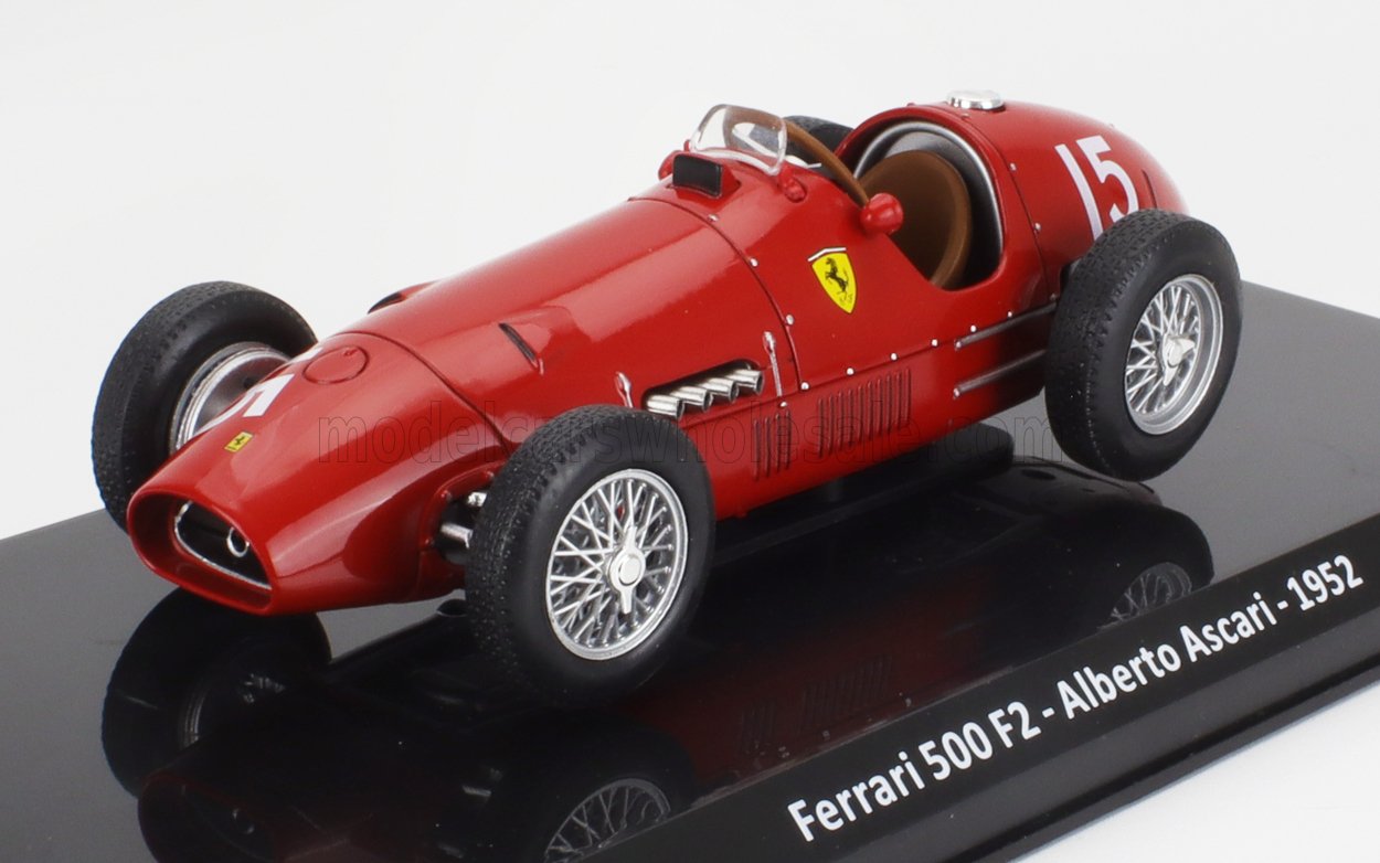 1:24 (Уценка!) FERRARI F1 500 F2 №15 World Champion Season (1952) Alberto Ascari - Con Vetrina - With Showcase, Red - FE24-0035-Z1