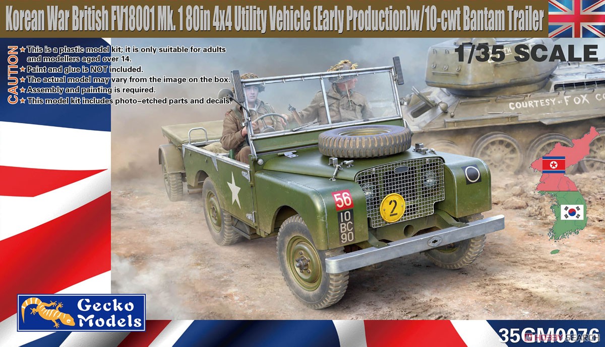 1:35 Сборная модель Korean War British FV18001 Mk. 1 80in 4x4 Utility Vehicle (Early Production) - 35GM0076