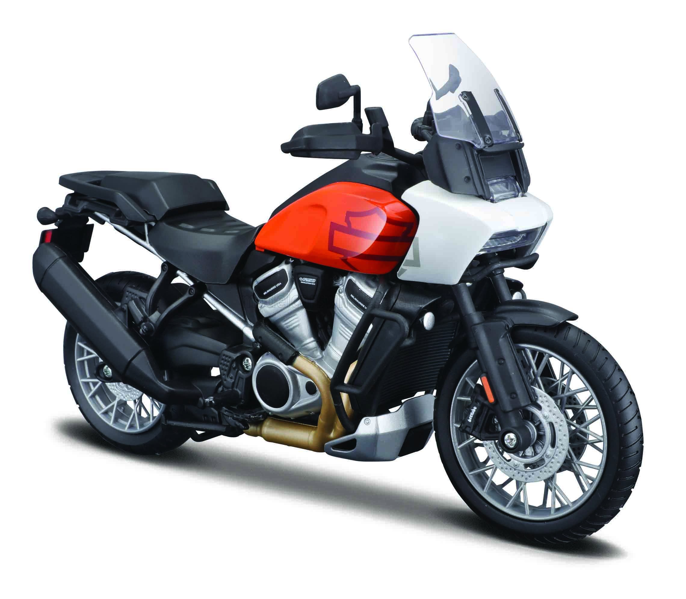 1:12 HARLEY DAVIDSON Pan America 1250 (2021), White Orange Black - 32338