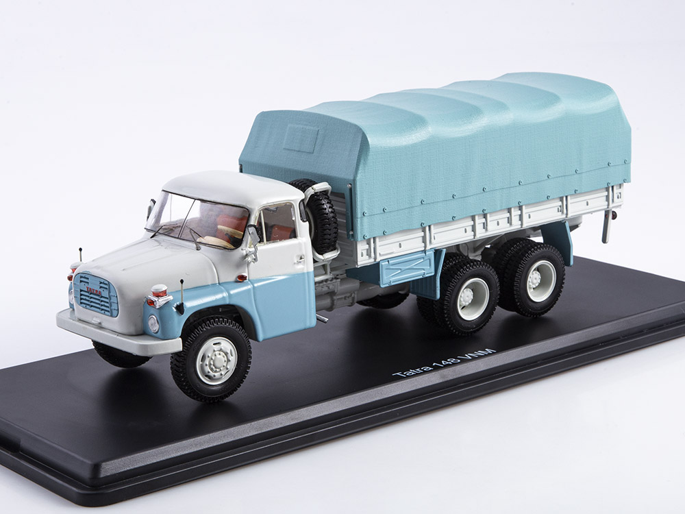 1:43 TATRA-Tatra 148 VNM бортовой (с тентом), голубой / белый - SSM1516