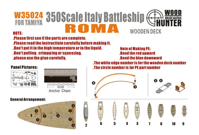 1:350 WWII Italian Battleship Roma - W35024