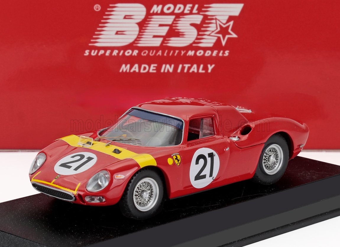 1:43 FERRARI 250lm 3.3l V12 Coupe №21 Winner Zolder Limburg Gp (1965) Lucien Bianchi, Red Yellow - 9486/2
