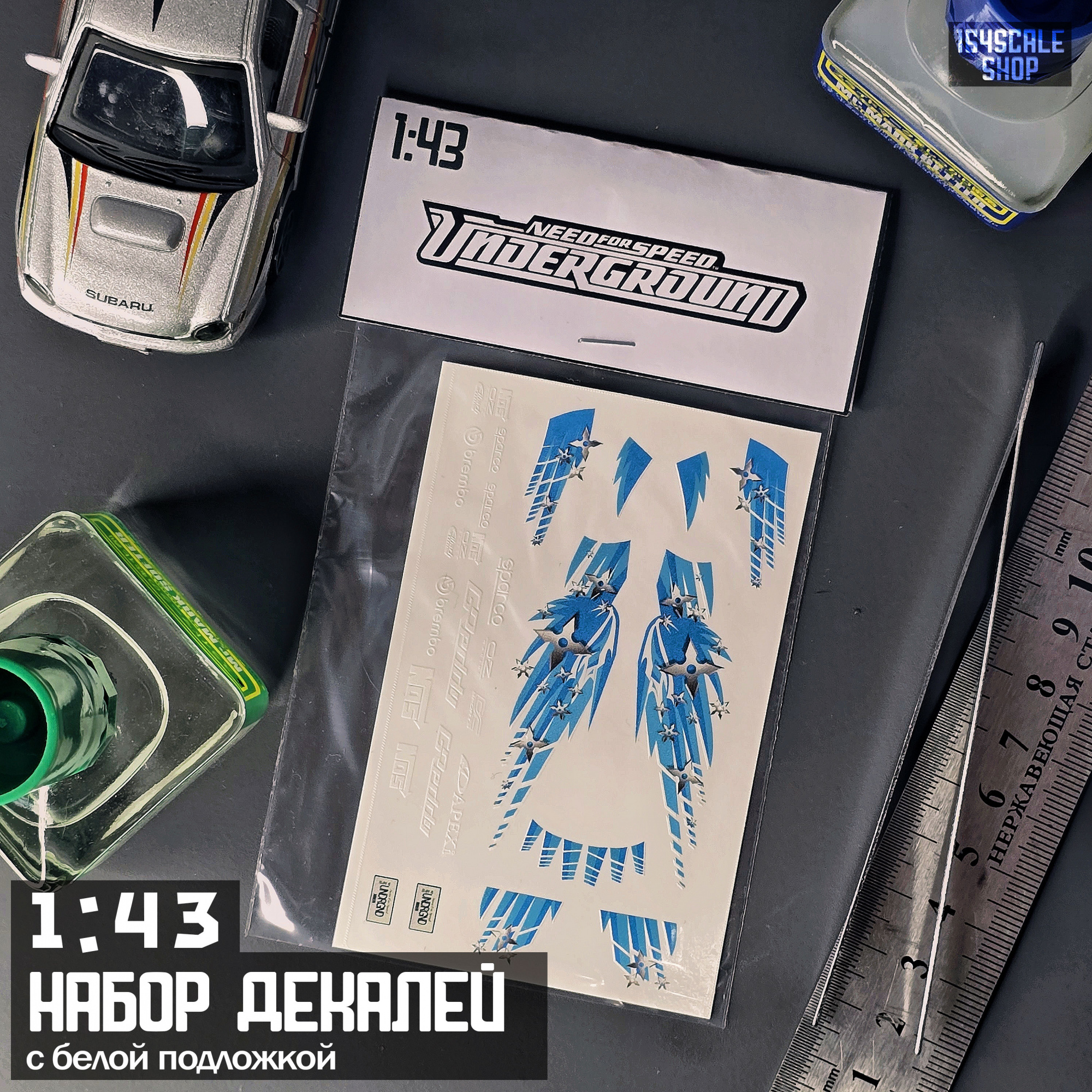 1:43 Декаль Need for Speed Underground 1 Mitsubishi Eclipse Intro - CSA074