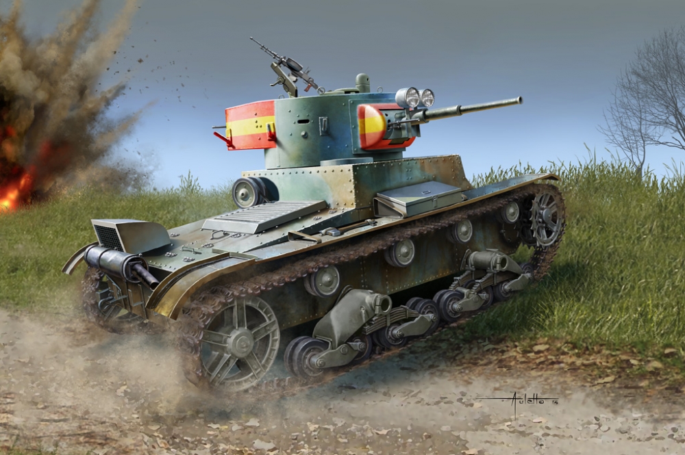 1:35 Сборная модель Танк Soviet T-26 Light Infantry Tank Mod.1936/1937 - 83810