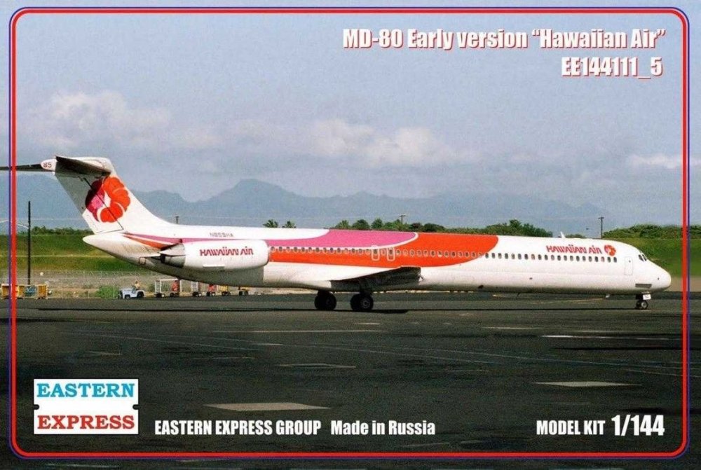 1:144 Сборная модель Пассажирский самолет McDonnell Douglas MD-80 ранний (Hawaiian Air) - 144111-5