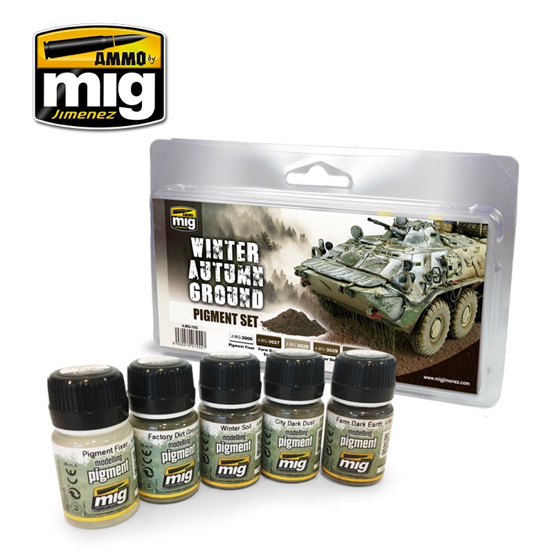 WINTER-AUTUMN GROUND PIGMENT SET / Набор сухих пигментов зима-осень - A.MIG-7455