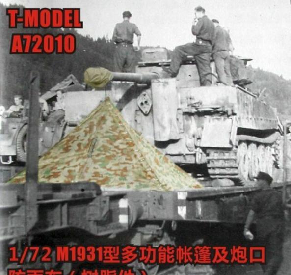 1:72 WWII German Zeltbahn M1931 Shelter Quarter & Barrel Canvas Cover (Resin Kits) - A72010