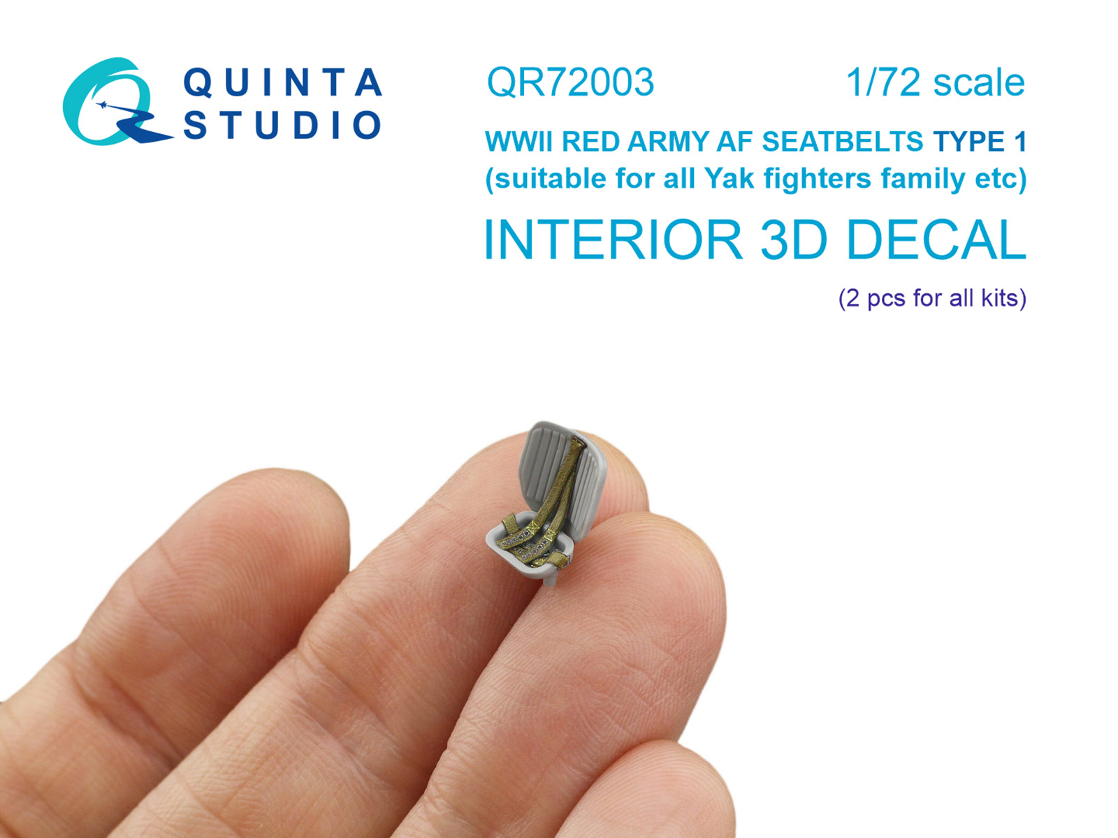 1:72 3D Декаль Комплект ремней для самолета ВВС РККА тип 1, ВОВ (2 шт) - QR72003