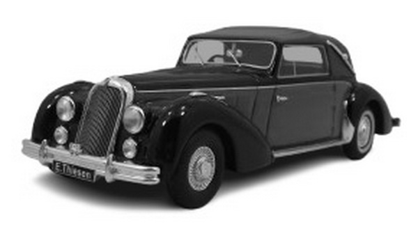 1:43 TALBOT-Lago T26 Record Cabriolet Top Up (1948), red / black - EMEU43011B