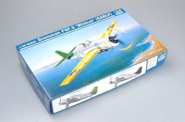 1:32 Сборная модель Американский истребитель-бомбардировщик Grumman F4F-3 Wildcat (ранний) - 02255